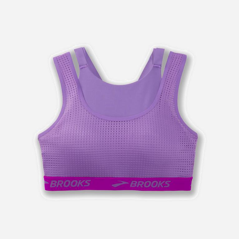 Brooks Drive Mesh Womens Running Bra Ireland Heliotrope/Magenta/MediumPurple (BKVE-53249)